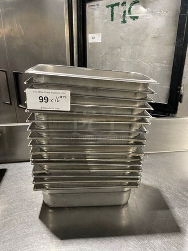 Thunder Group Commercial Steam Table/ Prep Table Food Pans! All Stainless Steel! 16x Your Bid!