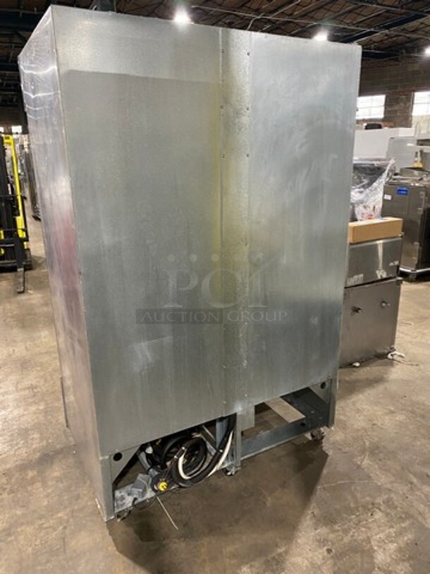 Delfield Commercial 2 Door Reach In Cooler! With Poly Coated Racks! All Stainless Steel! On Casters! - Image 4 of 8