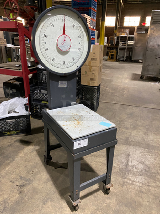 Detecto Commercial Scale! Max Capacity 300Lbs! On Casters! Model: 1106DK SN: 9605174 - Image 8 of 8