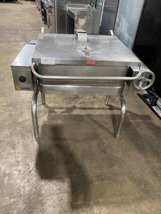 Groen Commercial Natural Gas Powered Skillet/Braising Pan! All Stainless Steel! On Legs!