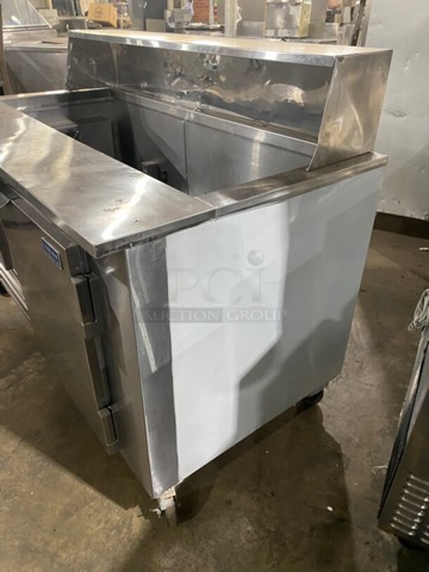2012 Coolman Commercial Refrigerated Sandwich Prep Table! With 2 Door Underneath Storage Space! All Stainless Steel! On Casters! Model: CRI60BM SN: 114451 120V 60HZ 1 Phase - Image 2 of 10
