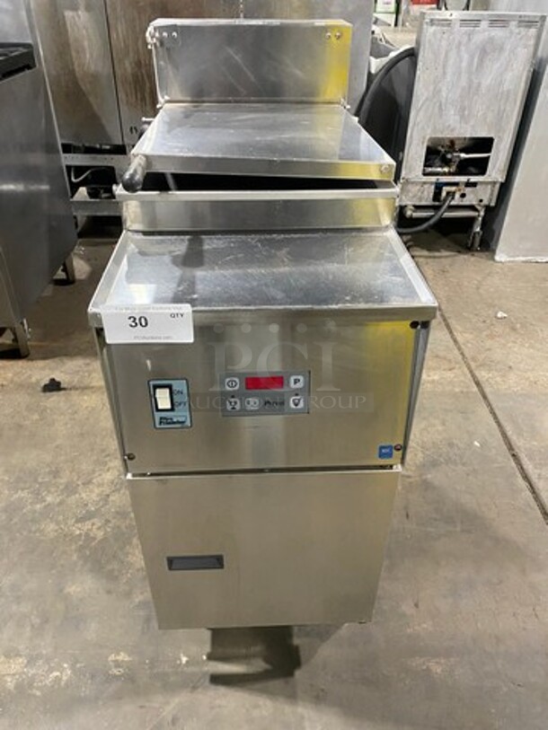 Pitco Frialator Commercial Electric Power Pasta Fryer Cooker! With Frying Basket! All Stainless Steel! On Casters! WORKING WHEN REMOVED! Model: RTE14HH SN: E04HB030104 208 60HZ 3 Phase
