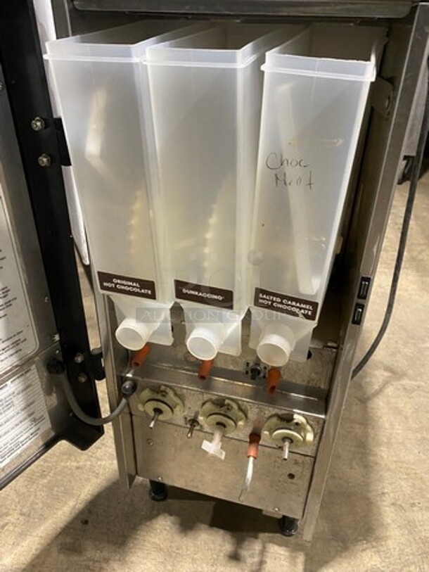 NICE! Bunn Commercial Countertop Hot Chocolate/ Hot Beverage Dispenser! All Stainless Steel! On Legs! Dunkin Donuts Edition! Model: FMDDBC3 SN: FMD0078333 120/240V 60HZ 1 Phase - Image 5 of 8