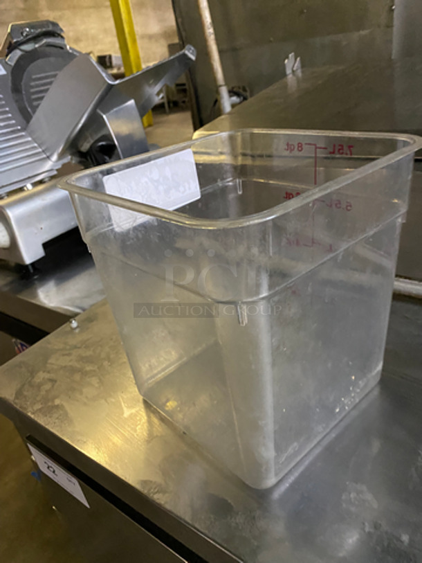 Cambro Poly Clear 8Qt food Container! - Image 3 of 4