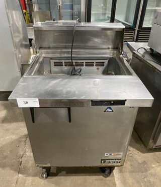 Everest Stainless Steel 1 Door Refrigerated Sandwich Prep Table On Casters! MODEL EPBR1 115V 1PH