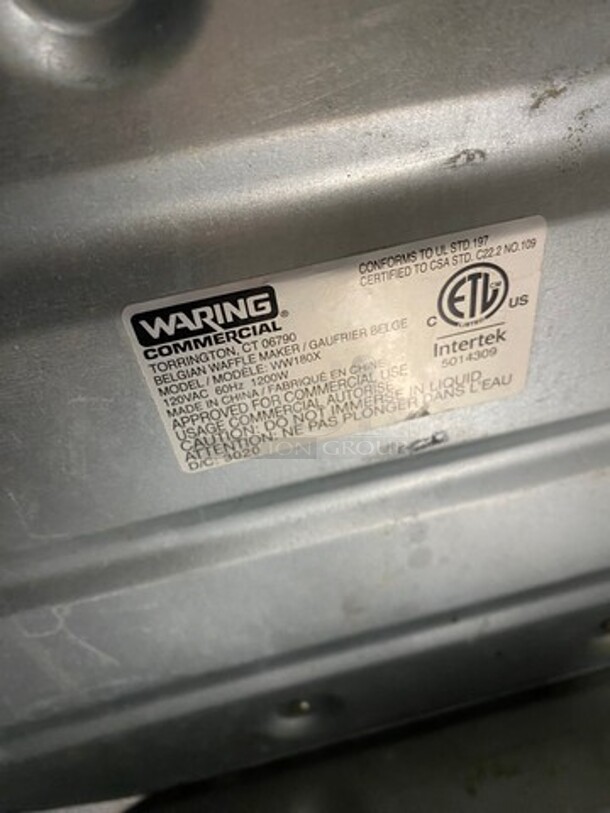 Waring Commercial Countertop Waffle Maker! - Image 8 of 9