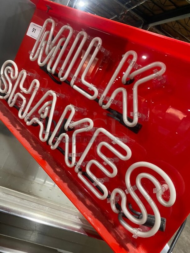 Neon Power Milk Shakes Light Up Sign! - Image 4 of 5