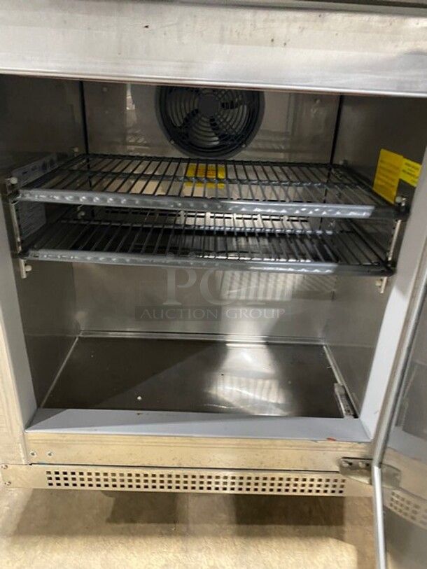 Asber Commercial Single Door Lowboy/Worktop Freezer! All Stainless Steel! Model: AUTF27 SN:8102412196 115V 1PH  - Image 5 of 7