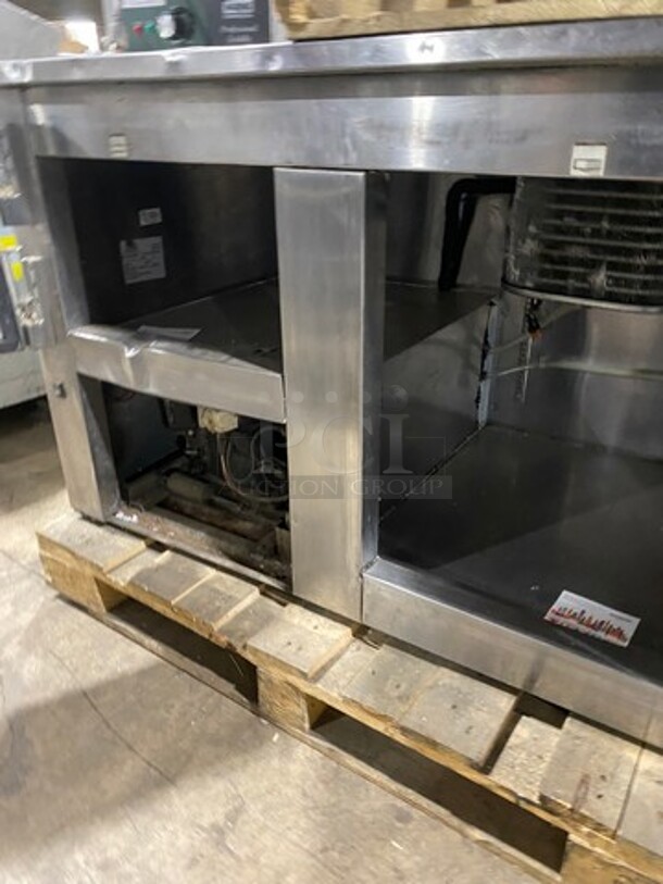 Leader Commercial 4 Door Lowboy/ Work Top Cooler! All Stainless Steel! Model: HBK57D SN: PZ08M1003 115V 60HZ 1 Phase - Image 7 of 10