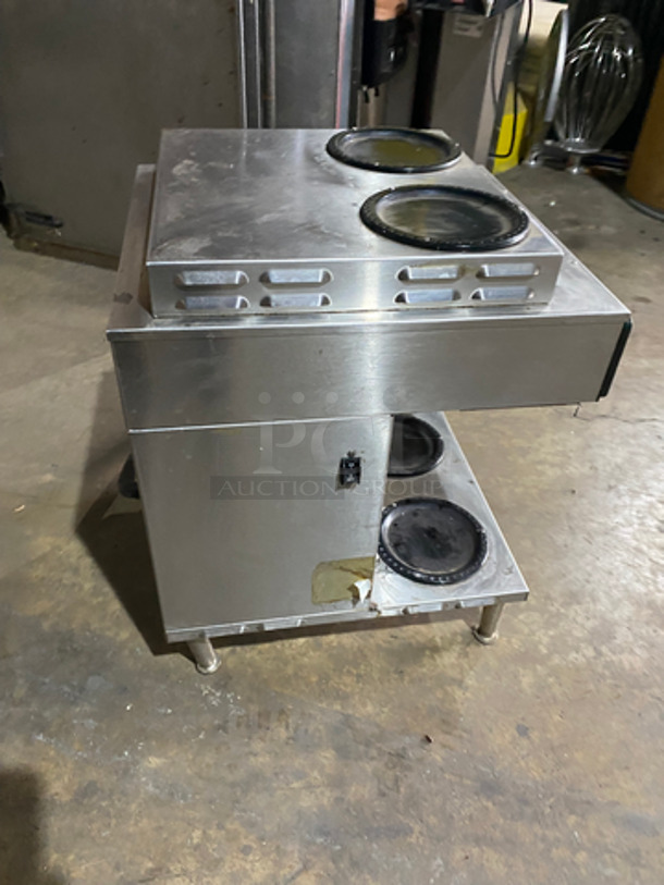 Bunn Commercial Countertop Dual Coffee Brewing Machine! With 4 Coffee Pot Warming Stations! All Stainless Steel! On Small Legs! Model: AXIOM2/2TWIN SN: AXTN015795 120/208/240V 60HZ 1 Phase - Image 3 of 9