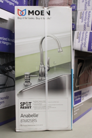 FOR THE PLUMBER! (2) Moen Edison 87042BRB Faucet, (1) Moen Aanbellen 87682SRS Faucet, (1) Delta Flynn 25768LF Faucet, (1) Jacuzzi Lauren 1158245 Brushed Nickel Bath Faucet, (1) Rustoleum Cabinet Transformations® White (Case). 6x Your Bid. 