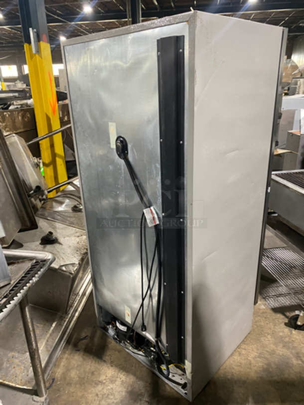 Kelvinator Commercial Single Door Reach In Freezer! Poly Coated Racks! All Stainless Steel! Model: KFS220RHY1 SN: WB04437600 115V 60HZ 1 Phase! Not Tested!  - Image 4 of 8