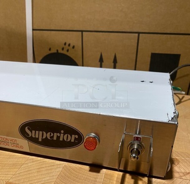 NEW! APW Wyott High Wattage Calrod Strip Warmer With Toggle Controls! MODEL FD24H SN:8021122010024 120V 1PH! Working!  - Image 5 of 9