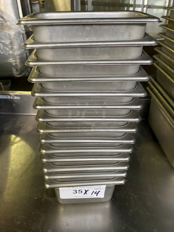 Browne Steam Table/ Prep Table Pans! All Stainless Steel! 14x Your Bid!