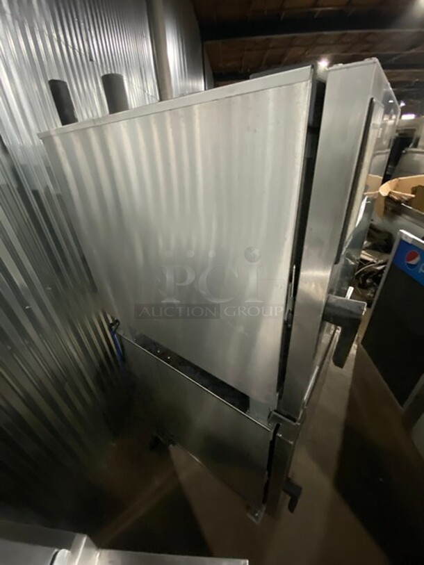 Unox Commercial Double Stacked Natural Gas Powered Combi Convection Oven! On Casters! 120V! Model: XAVC-06FS-GPL SN: 2016K0083152! 2X Your Bid, Makes One Unit! - Image 2 of 10