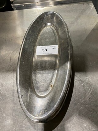 STAINLESS STEEL Display Oval Food Tray
