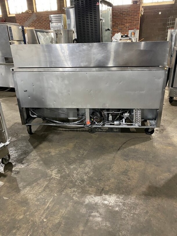 True All Stainless Steel Commercial 72 Inch Mega Top Sandwich Prep Table! Model QA7230MB Serial 13456552! 115V 1 Phase! On Commercial Casters! - Image 3 of 9
