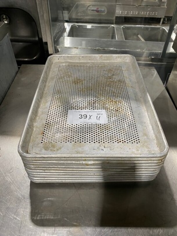 STAINLESS STEEL PEFORATED SHEET PANS, 11X YOUR BID!  - Image 3 of 3