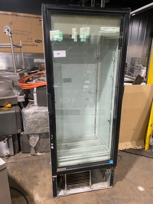 Imbera Commercial Single Door Reach In Cooler Merchandiser! With View Through Door! Poly Coated Racks! Model: G319 SN: 534110905193 115V 60HZ 1 Phase