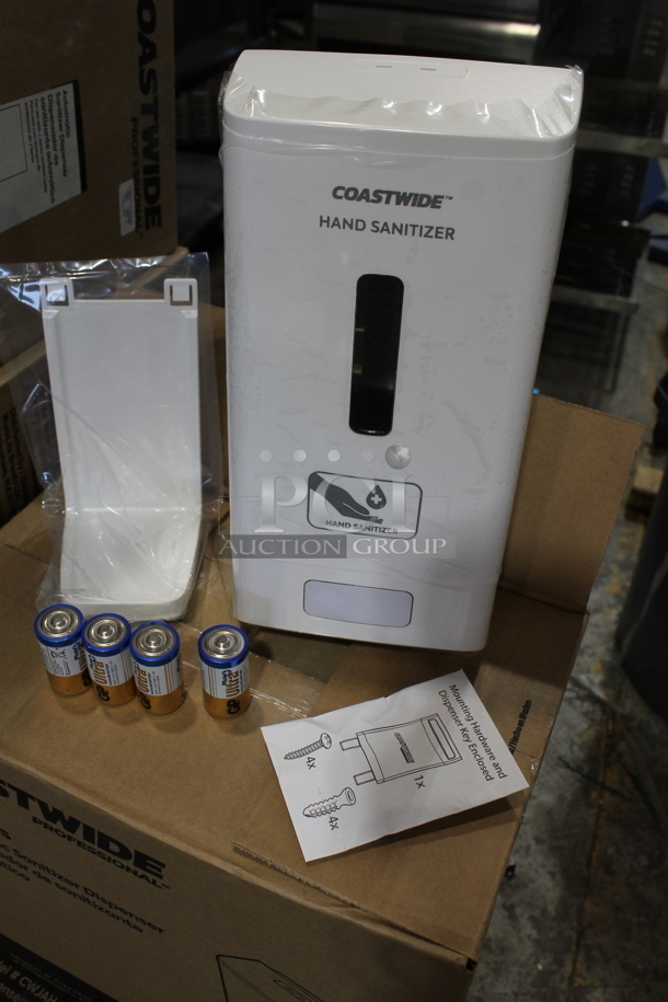 7 Boxes of 4 BRAND NEW! Coastwide J Series White Poly Hand Sanitizer Dispensers. 7 Times Your Bid!