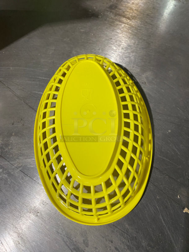 NEW! IN THE BOX! ALL ONE MONEY! 3DZ Tablecraft Yellow Poly Oval Fast Food Serving Baskets! - Image 5 of 6