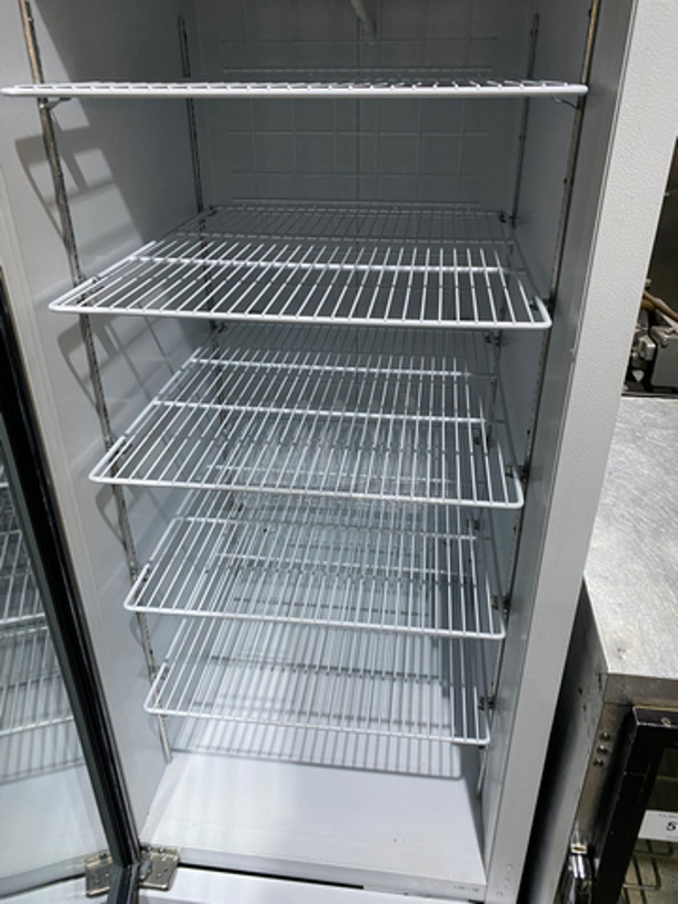 Master Bilt Commercial Single Door Reach In Cooler Merchandiser! With View Through Door! With Poly Coated Racks! Model: BMG23P SN: 191867HEE01 115V 60HZ 1 Phase - Image 5 of 8