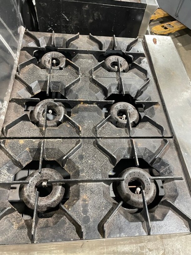 American Range Commercial Natural Gas Powered 6 Burner Stove! With Full Size Oven Underneath! With Backsplash! All Stainless Steel! - Image 5 of 8