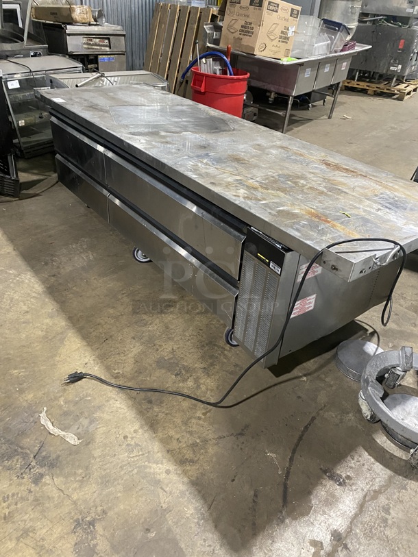 Silver King Refrigerated 4Large Drawer Chef Base! All Stainless Steel on Casters! Eletric Powered! Working When Removed! MODEL: SKRCB97H SN: SBBE103151A! - Image 2 of 9