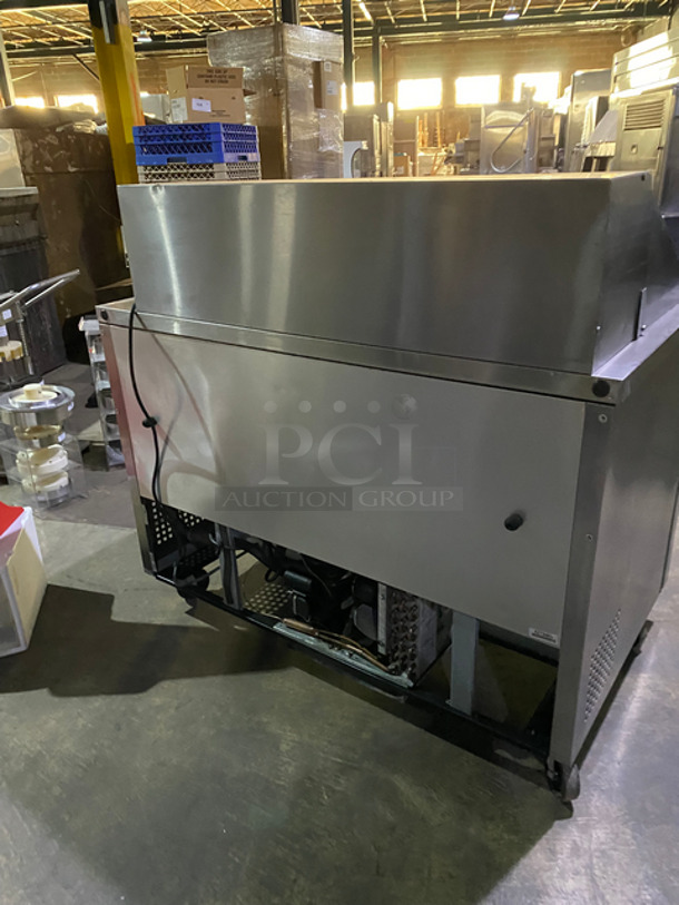 True Commercial Refrigerated Sandwich Prep Table! With 2 Doors Underneath Storage Space! With Poly Coated Racks! All Stainless Steel! On Casters! Model: TSSU4818MB SN: 5272463 115V 60HZ 1 Phase - Image 4 of 9