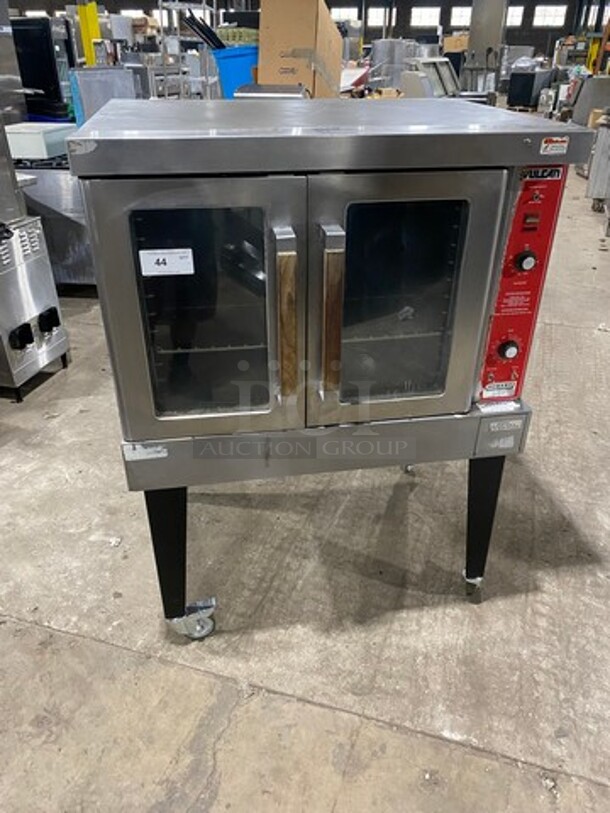 Vulcan Commercial Gas Powered Single Deck Convection Oven! With View Through Doors! All Stainless Steel! On Casters! Model: VC4GS SN: 481268250PW  - Image 1 of 8