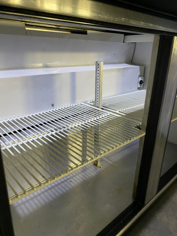 True Commercial Refrigerated Sandwich Prep Table! With 2 Doors Underneath Storage Space! With Poly Coated Racks! All Stainless Steel! On Casters! Model: TSSU4818MB SN: 5272463 115V 60HZ 1 Phase - Image 6 of 9
