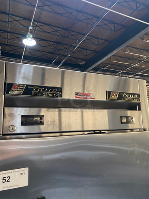 True Split Door HALF-N-HALF Freezer & Cooler Combo! With Poly Coated Racks! All Stainless Steel! Working When Removed! Model: T23DT SN: 7669389 115V 60HZ 1 Phase - Image 8 of 9