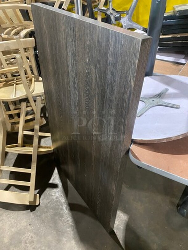 Black Rectangular Table! With Black Metal Base! 5x Your Bid! - Image 5 of 11