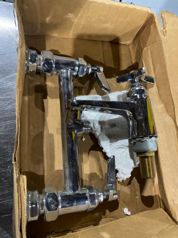 IN A BOX! Commercial Faucet With Handles! Stainless Steel! - Image 2 of 4