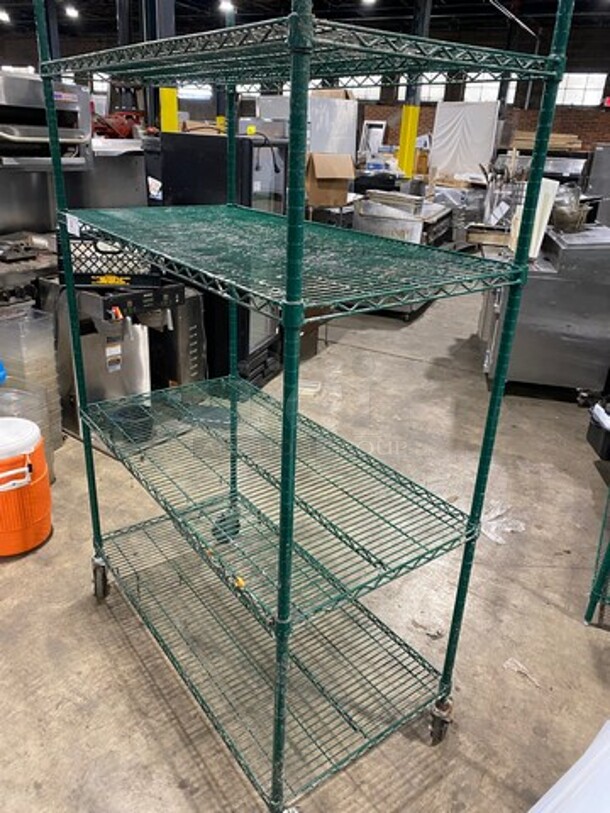 Metro 4 Tier Shelf! On Casters! BUYER MUST DISMANTLE! PCI CANNOT DISMANTLE FOR SHIPPING! PLEASE CONSIDER FREIGHT CHARGES! - Image 2 of 8