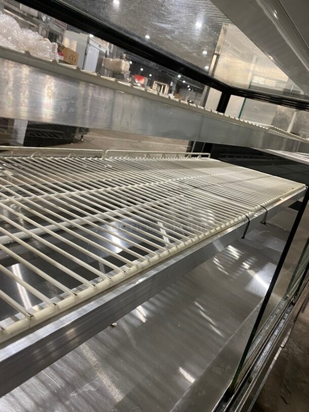 NICE! Bari Leader Commercial Dry Bakery Display Case/Merchandiser! All Stainless Steel! With Poly Coated Racks! With Sliding Rear Door Access! 115V 1 Phase! Model: CBK77 D SN: PU11M0072B! - Image 5 of 8