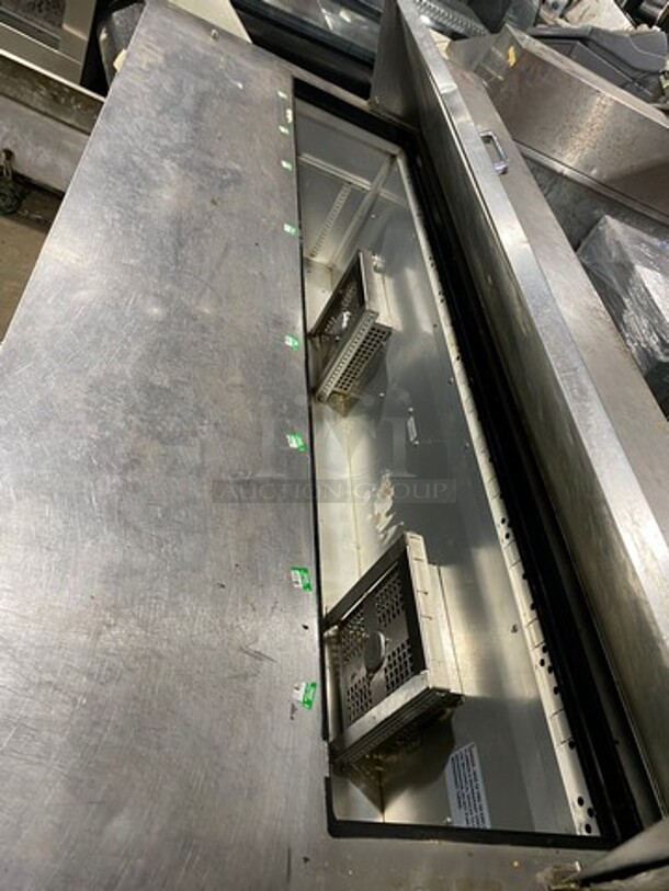 True Commercial Refrigerated Sandwich Prep Table! With 3 Door Storage Space Underneath! Poly Coated Racks! All Stainless Steel! On Casters! Model: TSSU7218HC SN: 9606725 115V 60HZ 1 Phase - Image 8 of 9