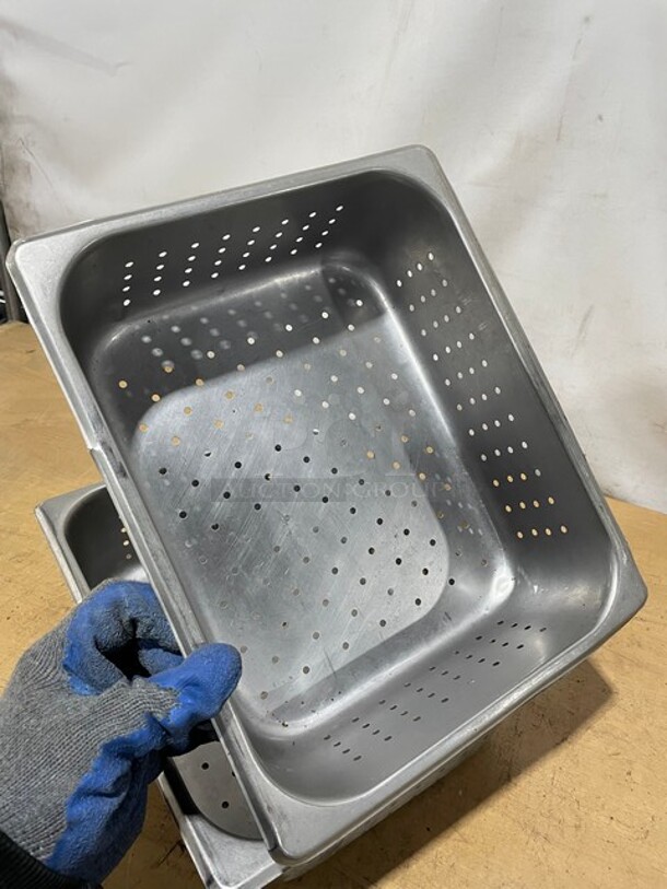 Winco Commercial Perforated Stainless Steel Steam Table Pan! 2X Your Bid!  - Image 5 of 8