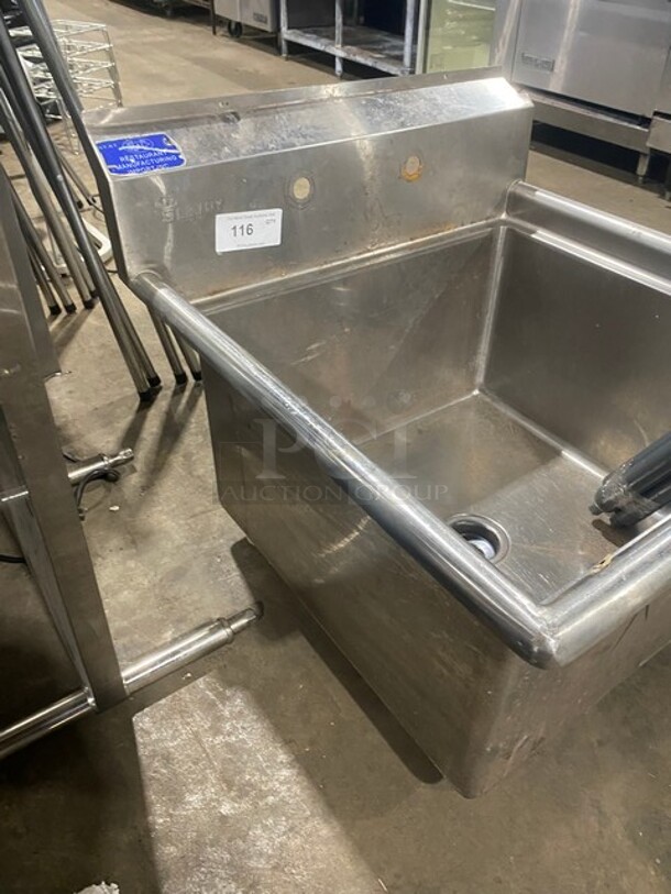 L&J Commercial Single Bay Sink! All Stainless Steel! With Legs! - Image 3 of 7