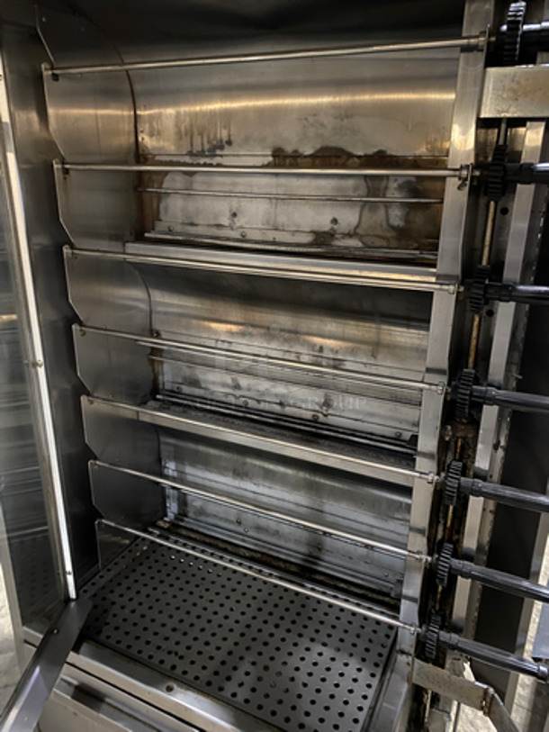 GREAT! Hickory Commercial Natural Gas Powered Rotisserie Machine! With View Through Door! All Stainless Steel! - Image 5 of 9