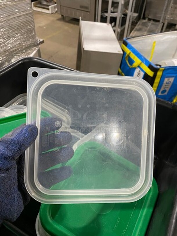 ALL ONE MONEY! Cambro Some Clear Some Green Poly Food Container Lids! - Image 4 of 5