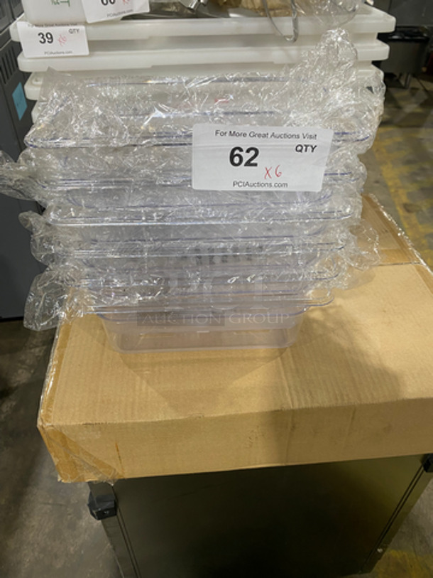 NEW! Winco Clear Poly Food Pans! 6x Your Bid!