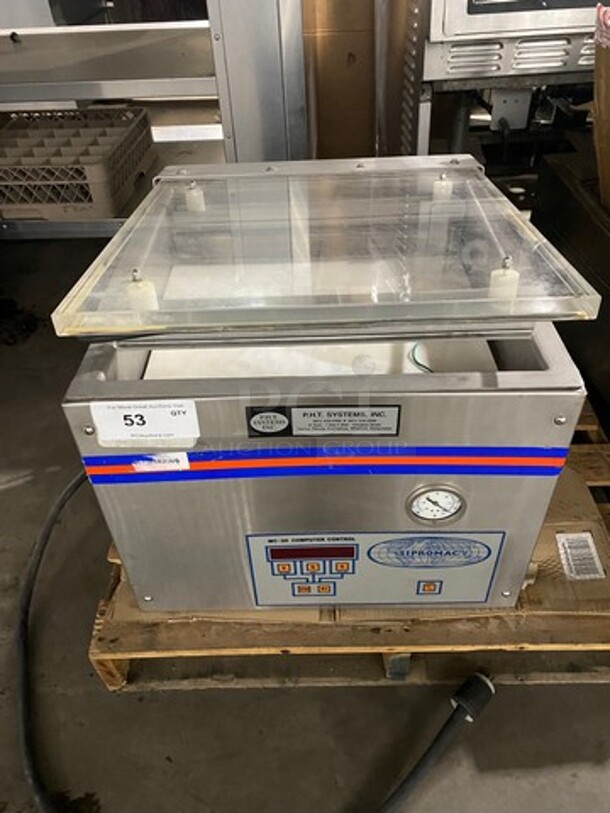Sipromac Commercial Countertop Vacuum Sealer! Stainless Steel Body! Model: 350 SN: 00846 110V 60HZ 1 Phase - Image 1 of 8