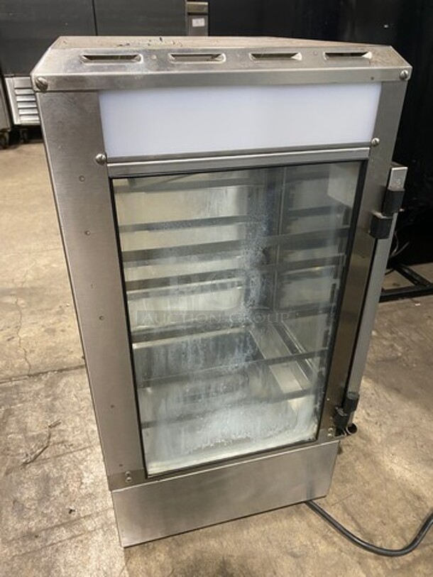 Antunes Commercial Countertop Heated Food Holding/ Display Cabinet Merchandiser! With Front Access Doors! Glass All Around! Stainless Steel Body! Model: SDC500 SN: 17091345 120V 60HZ 1 Phase - Image 4 of 9