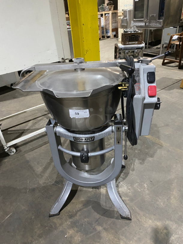 NICE! Hobart Commercial Vertical Cutter/Mixer/Mincer! All Stainless Steel! On Legs! Model: HCM450 SN: 311216113 200V 60HZ 3 Phase