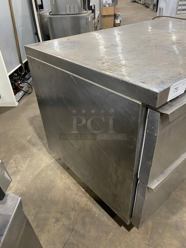 Continental Commercial Refrigerated 4 Drawer Lowboy/Worktop Cooler! With Single Door Refrigerated Storage Space! All Stainless Steel! On Casters! 115V 1 Phase! Model: CRA6B SN: 15733254! - Image 2 of 9