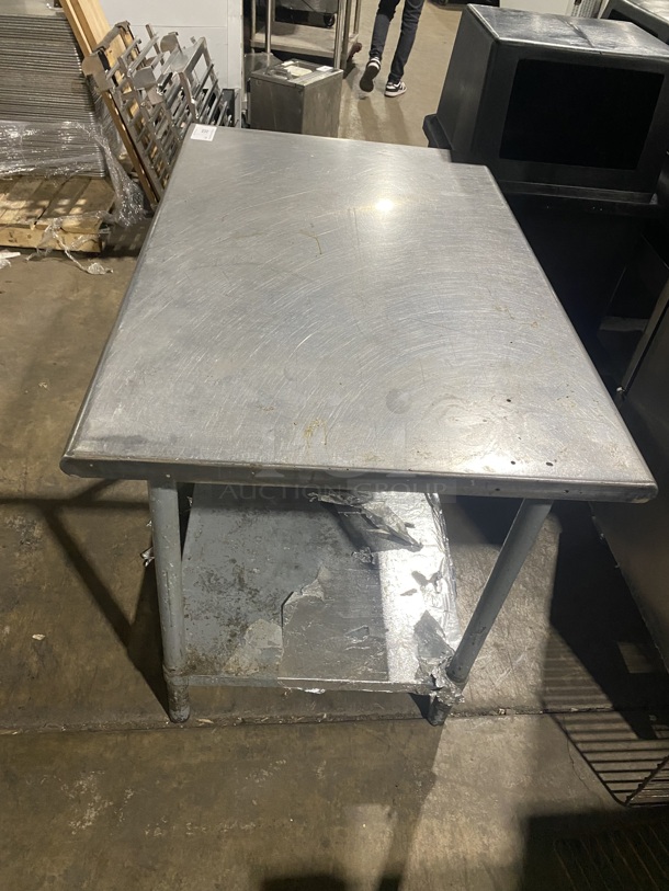All Stainless Steel Work/Prep Table W/ Under Shelf! On legs! - Image 4 of 4