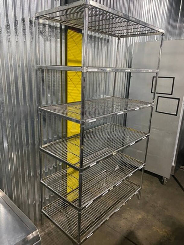 BEAUTIFUL! Postmaster Commercial 6 Tier Metal Shelf! On Legs! - Image 4 of 7