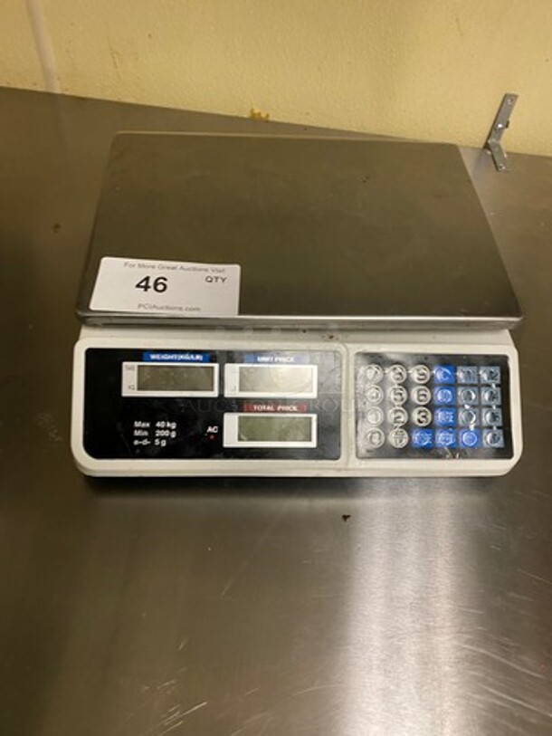 Commercial Countertop Food Portioning/ Pricing Scale! WORKING WHEN REMOVED!