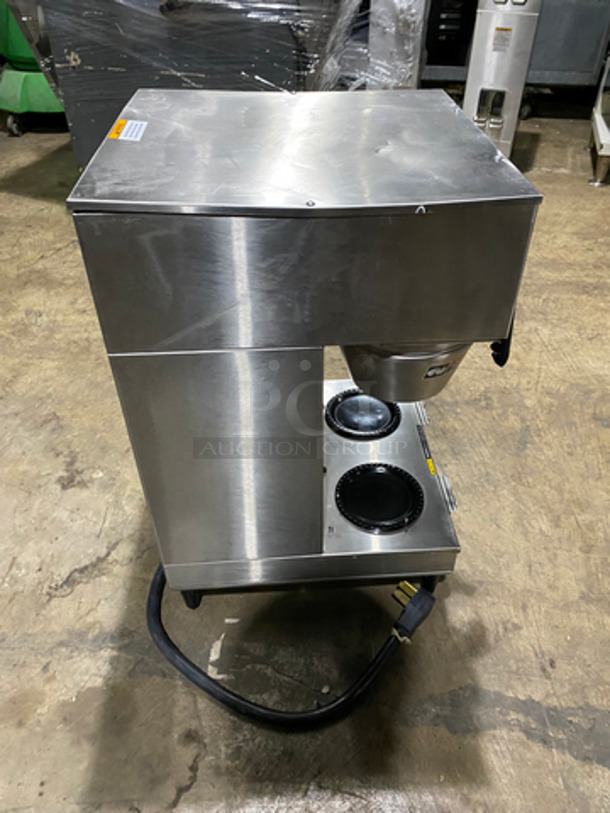 Bunn Commercial Countertop Dual Coffee Maker! With Hot Water Line! 2 Coffee Pot Warmers! Stainless Steel Body! On Small Legs! Model: DUAL SN: DUAL030342 120/208V 60HZ 1 Phase - Image 3 of 8